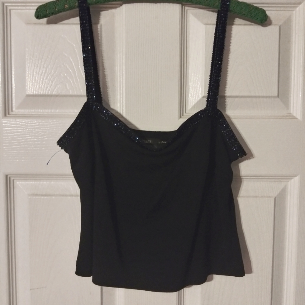 Rimini by Shaw navy beaded tanktop